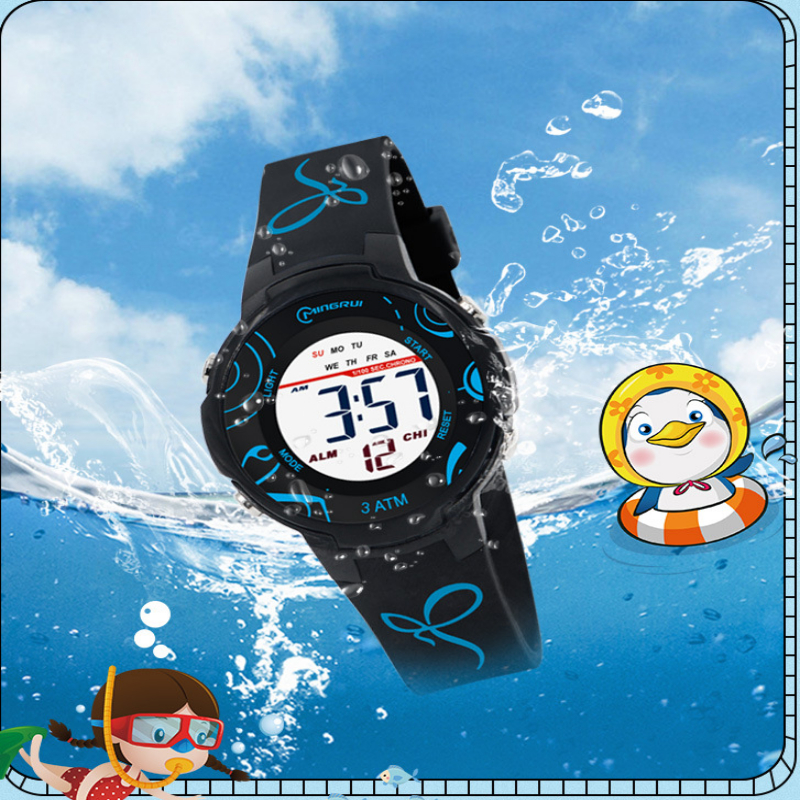 Đồng hồ bé trai – bé gái Mingrui hoa văn chống nước Mig003 - FULL hộp + pin + hướng dẫn