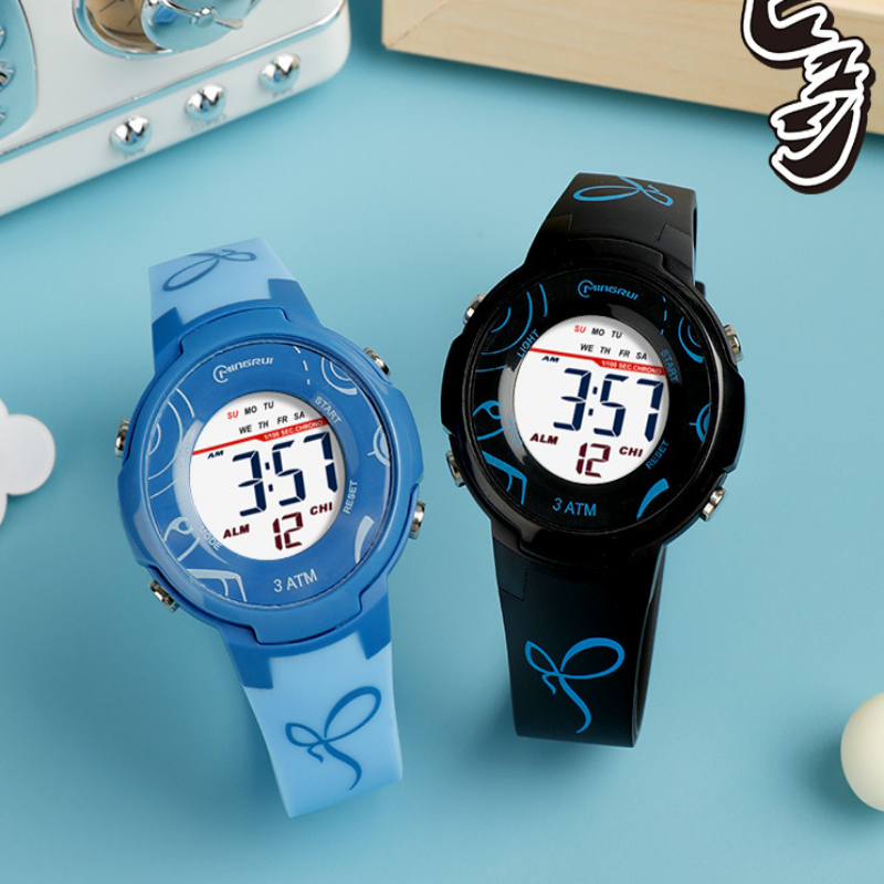 Đồng hồ bé trai – bé gái Mingrui hoa văn chống nước Mig003 - FULL hộp + pin + hướng dẫn