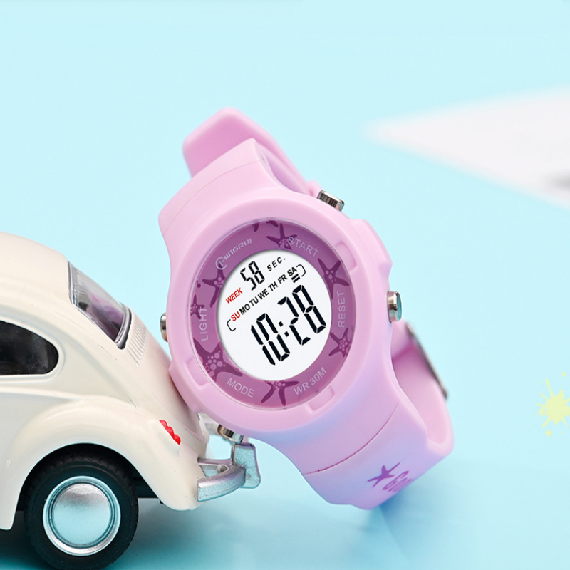 Đồng hồ bé trai – bé gái Mingrui hoa văn chống nước Mig003 - FULL hộp + pin + hướng dẫn
