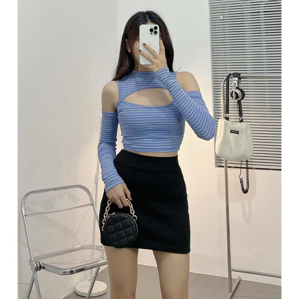 Áo khoét ngực tay rời TD
