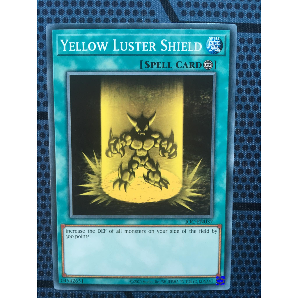 Bài yugioh thời đầu duel monster - Yellow Luster Shield - IOC-EN037 - Common Unlimited