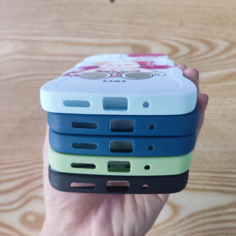 Ốp lưng Xiaomi Redmi 9C dẻo viền màu lượng sóng lưng in hình thú dễ thương có bảo vệ camera