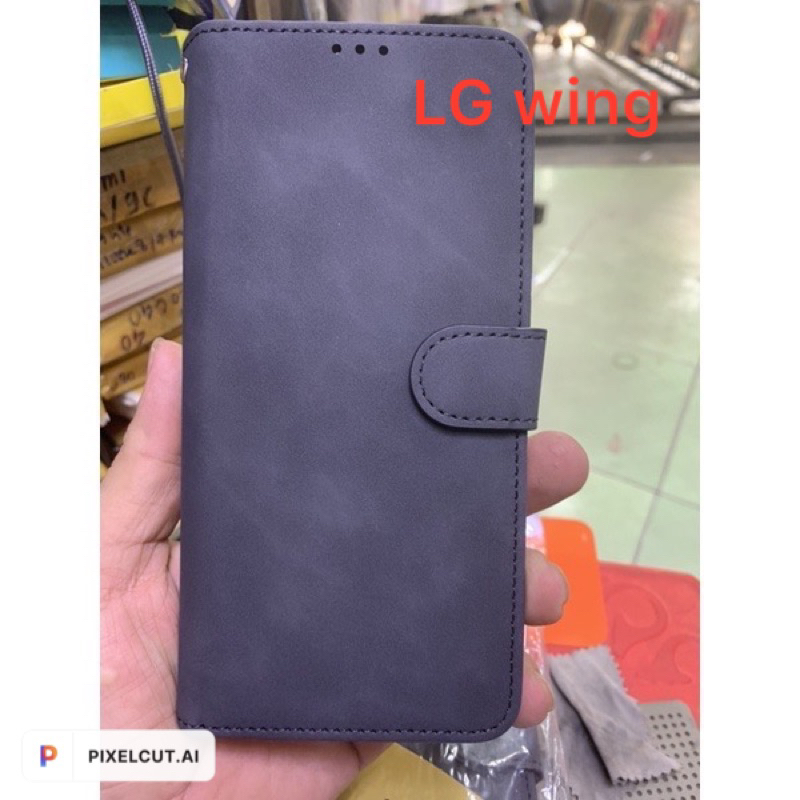 Bao da điện thoại LG Wing 5G viền cứng ôm khít máy bọc da