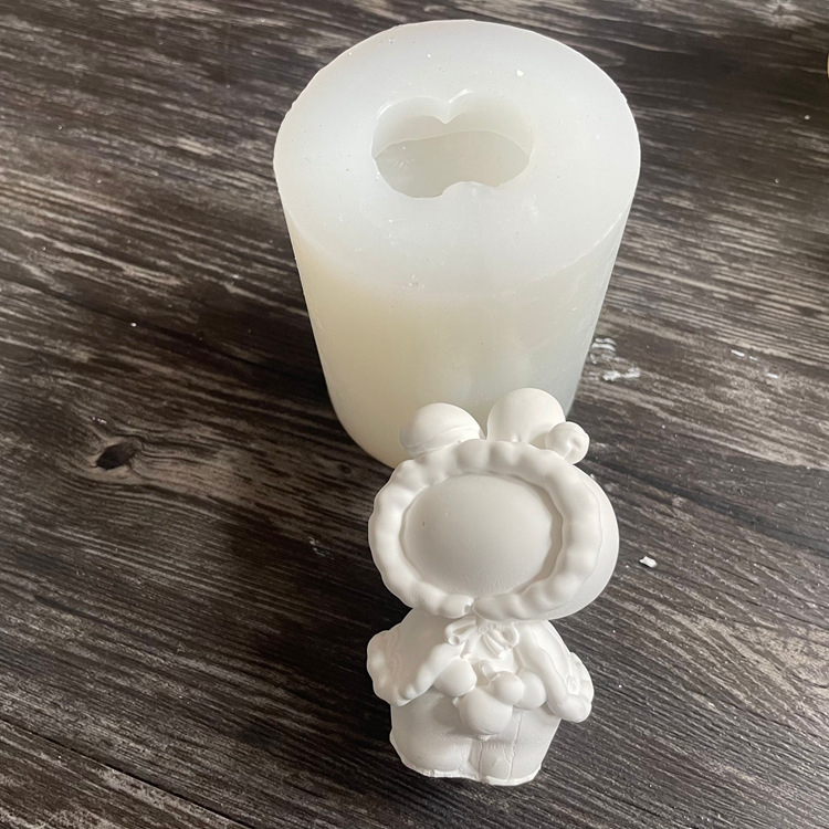 Tượng thạch cao mini tô màu mẫu Thỏ đầu lân và Thỏ áo bông (chưa bao gồm màu & cọ)