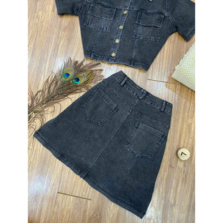 (SET BIGSIZE 50KG ĐẾN 90KG ) set áo jean và chân váy( không kèm bra)