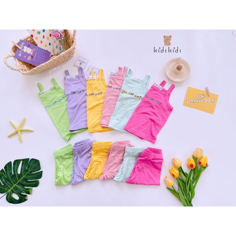 🔹️🌈Bộ Hai dây Kidikidi thun lạnh sắc màu🌈cho mùa Hè mát rượi 🌳