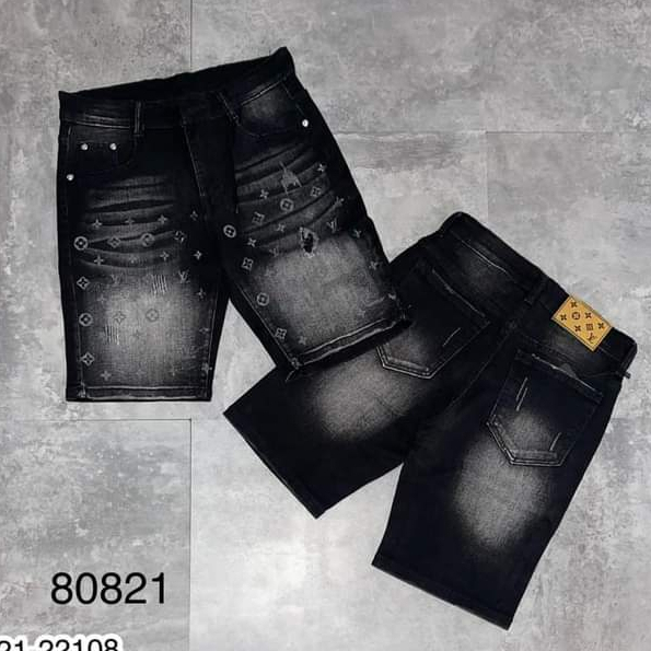 Quần jean nam mẫu mới phối họa tiết cao cấp phong cách vải dày dặn MS 80821