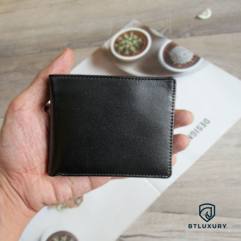 Ví nam mini kiểu ví ngang, kích thước nhỏ gọn, da bò thật 100%, bảo hành 12 tháng