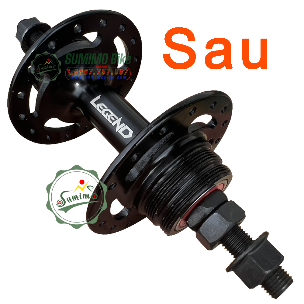 Bánh fixed gear hub LEGEND bạc đạn vành 4cm