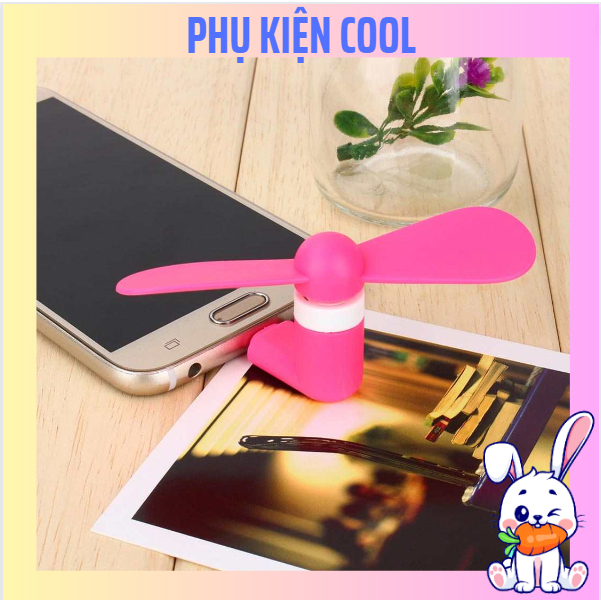 Quạt Cắm Điện Thoại 2 Cánh Nhỏ Gọn, Quạt USB Cực Mát Dành Cho Mọi Loại Thiết Bị