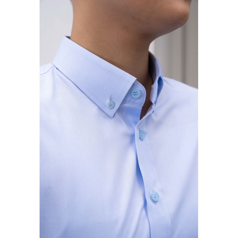 Sơ mi xanh trơn cho Tomboy