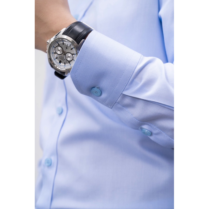 Sơ mi xanh trơn cho Tomboy