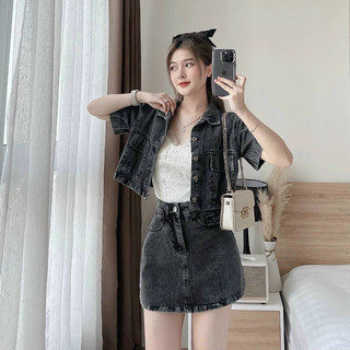 (SHOP TÁO ĐỎ BIGSIZE 50KG ĐẾN 90KG ) set 2 món áo và chân váy( không kèm bra)