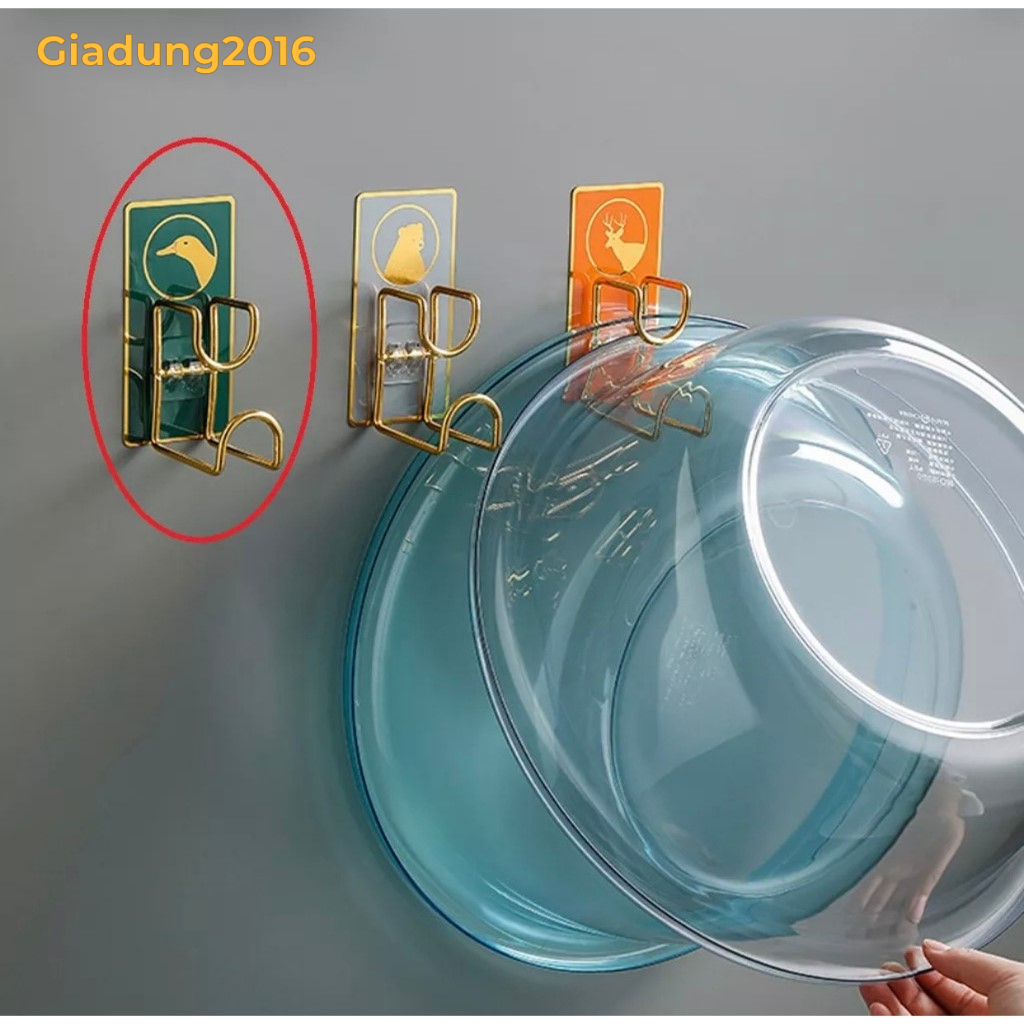 🌏FREE SHIP🌎 Móc Dán Tường Treo Chậu , Dao , Thớt , Đồ Dùng Phòng Tắm Cao Cấp - Móc Treo Đa Năng Tiện Dụng - ZA
