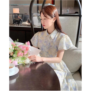 Váy liền thân dáng dài cổ đức Freesize , kèm belt