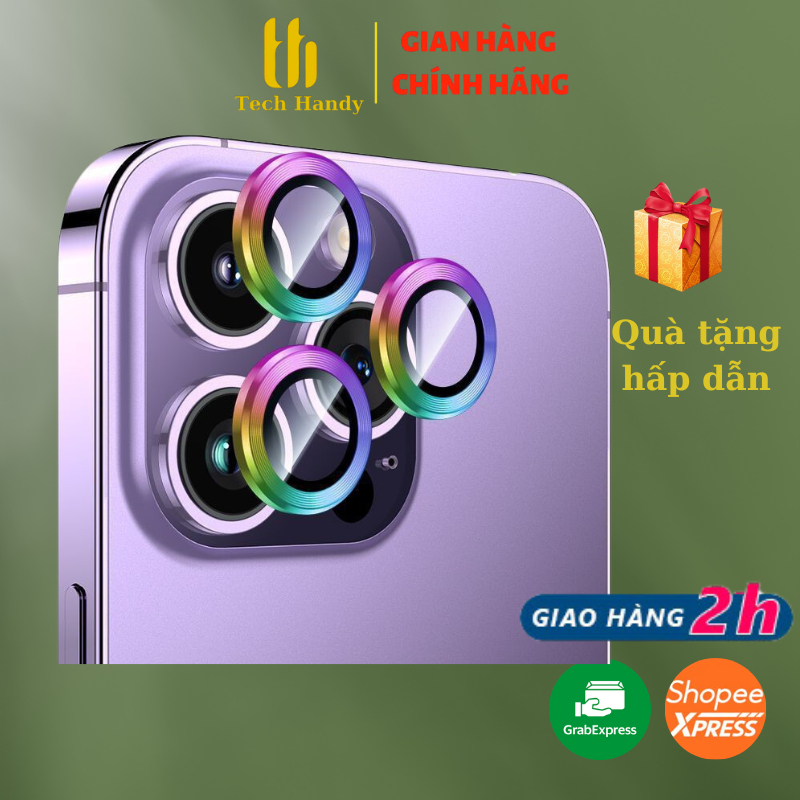 Kính cường lực iphone bảo vệ Camera 11/Pro/11ProMax/12Pro/12ProMax/13/13ProMax/14Plus/14 ProMax Tech Handy