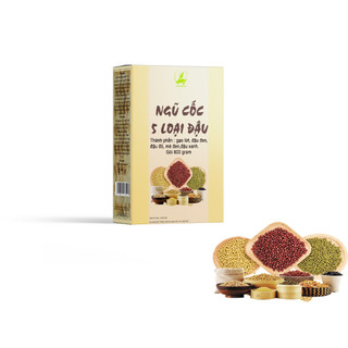 Bột ngũ cốc dinh dưỡng 5 loại đậu hữu cơ hộp 800gram - Greenherb