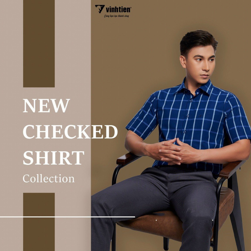 Áo Sơ Mi Cộc Tay Dáng Regular Vĩnh Tiến G262