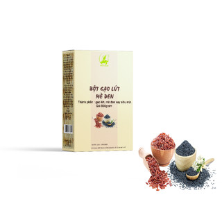 Bột gạo lứt mè đen hữu cơ - hộp 800gram- eat clean - greenherb_food