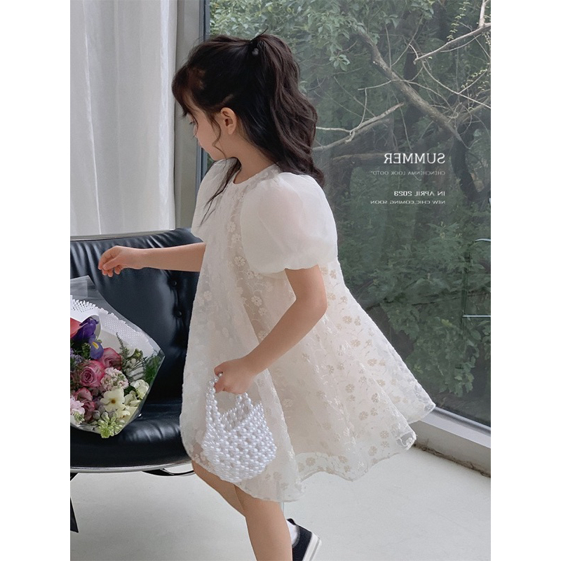 ĐẦM VÁY ĐÔI CHO MẸ VÀ BÉ GÁI TRẮNG TAY BỒNG