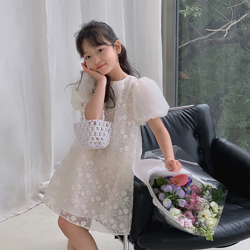 ĐẦM VÁY ĐÔI CHO MẸ VÀ BÉ GÁI TRẮNG TAY BỒNG