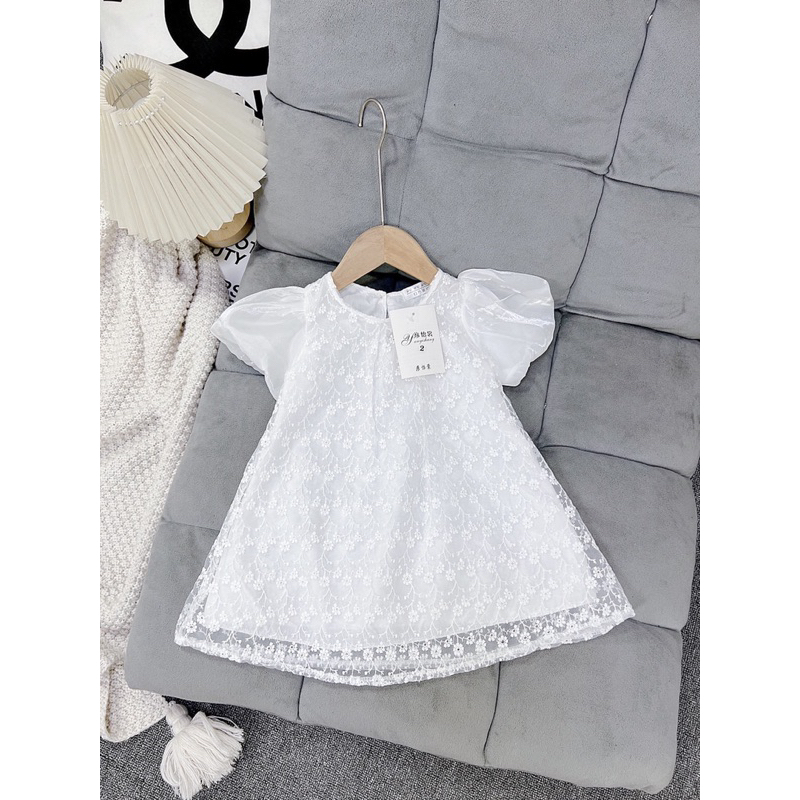 ĐẦM VÁY ĐÔI CHO MẸ VÀ BÉ GÁI TRẮNG TAY BỒNG