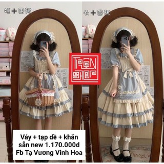 Váy lolita style nông trại có 3 màu tùy chọn