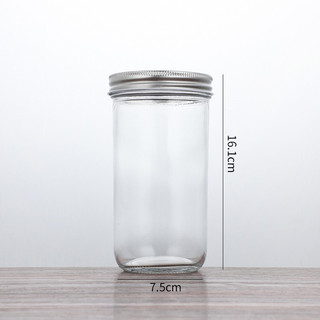 Bình thủy tinh Detox  650ml - Hũ JD650 Thủy tinh miệng rộng  nắp thiếc nắp nhựa chailo170