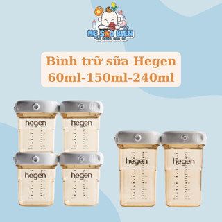 Bình trữ sữa Hegen nắp trắng 60ml/ 150ml/ 240ml (có tách lẻ)