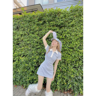 ĐẦM POLO BODY THUN CỔ BẺ