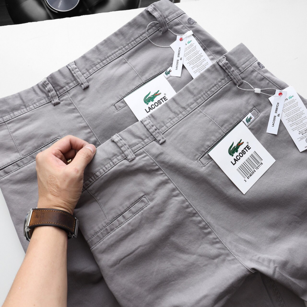 QUẦN SHORT KAKI XUấT DƯ TM 100% FULL TEM LOGO