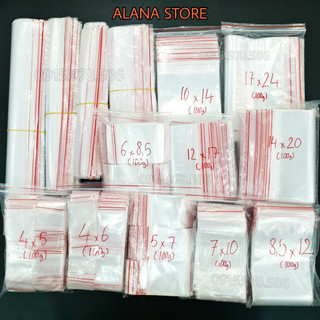 100g Túi zip chỉ đỏ đủ size ( 1 Lạng )