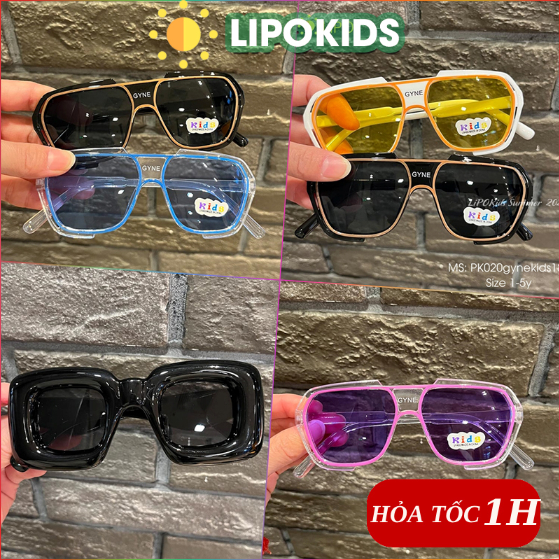 Kính mát cho bé trai, bé gái chống nắng/chống tia UV400 Kính mát trẻ em 1-5 tuổi PK020GYNEkids Lipokids