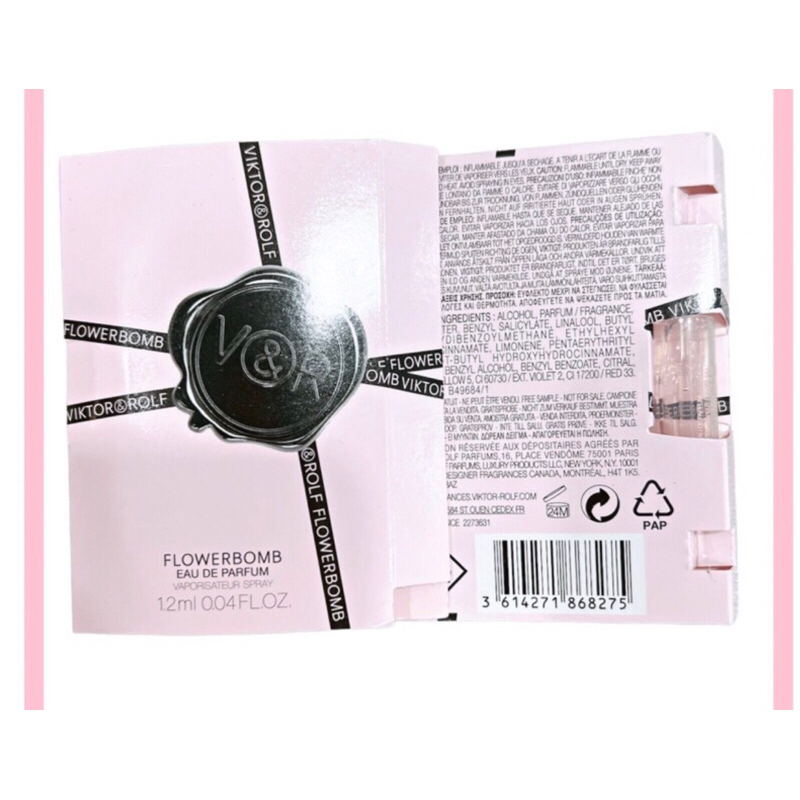 Vial Nước Hoa V!ktor Fl0werBomb EDP [1,2ml]