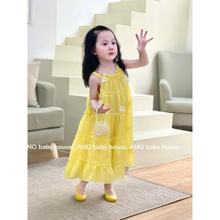 Váy dây vàng yếm