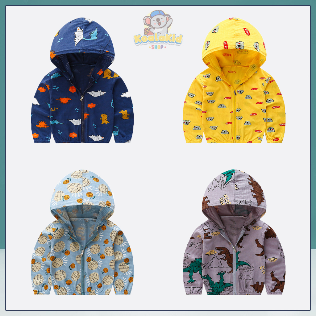 Áo chống nắng cotton mỏng nhẹ thoáng khí cho bé Áo khoác nắng chất đẹp cho trẻ em từ 1-8 tuổi