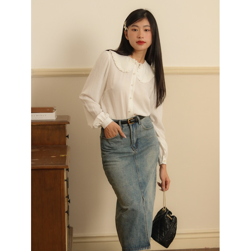 ARIUSTEES - Áo kiểu cổ Pháp Parisian Blouse