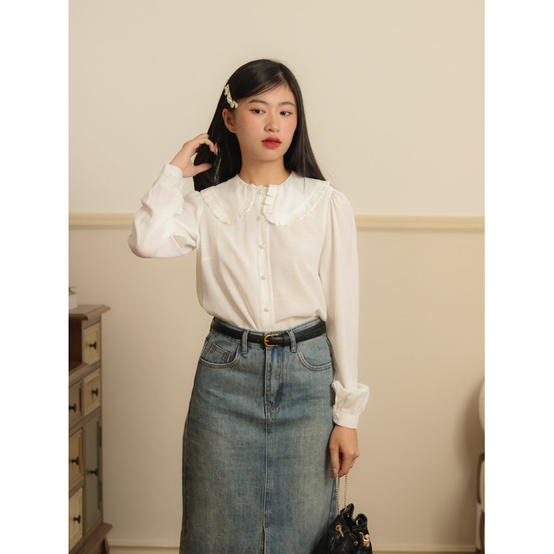 ARIUSTEES - Áo kiểu cổ Pháp Parisian Blouse