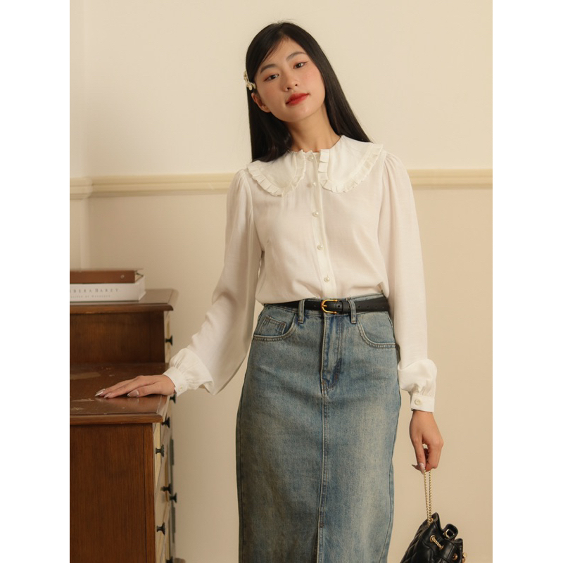 ARIUSTEES - Áo kiểu cổ Pháp Parisian Blouse