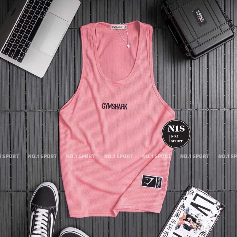 Tanktop Gym Sharks Thun Gân logo thêu