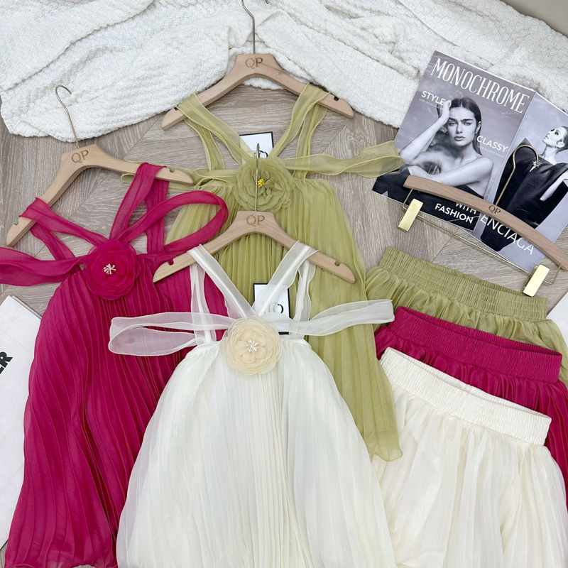 Set dập ly yếm hoa ngực full màu