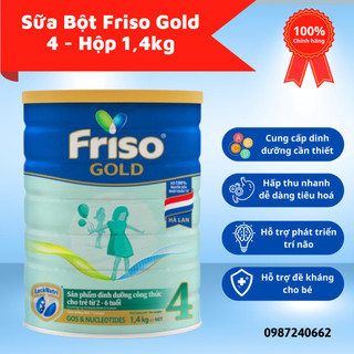 Sữa bột friso gold 4 hộp 1400g dành cho trẻ từ 2-6 tuổi