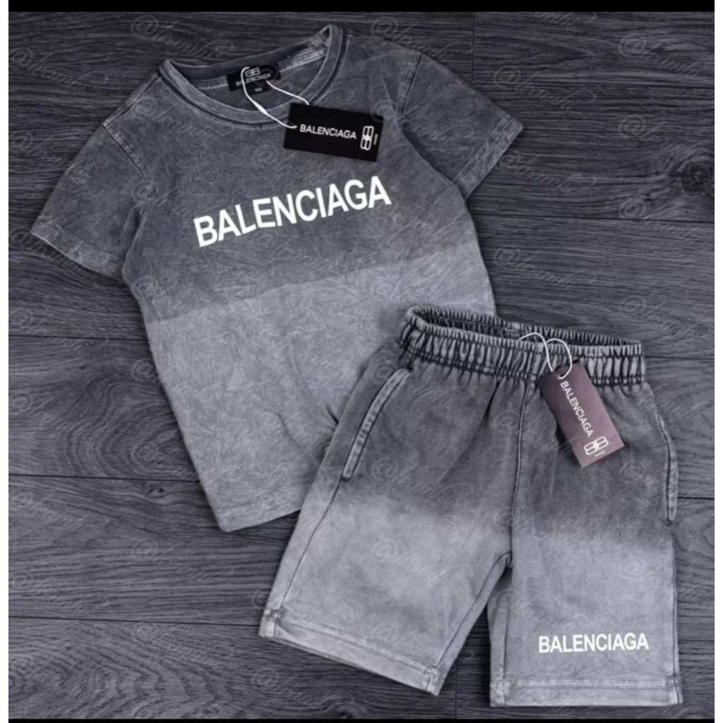 Quần áo bé trai, set bộ quần áo loang họa tiết BALANCCIIAA sành điệu cho bé