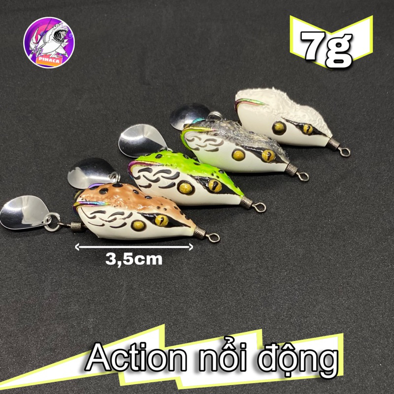 Nhái hơi PIHACA P8 mini mồi giả câu lure cá lóc giá rẻ có mồi nổi và lửng bắt cá nhỏ đến hugo chính hãng