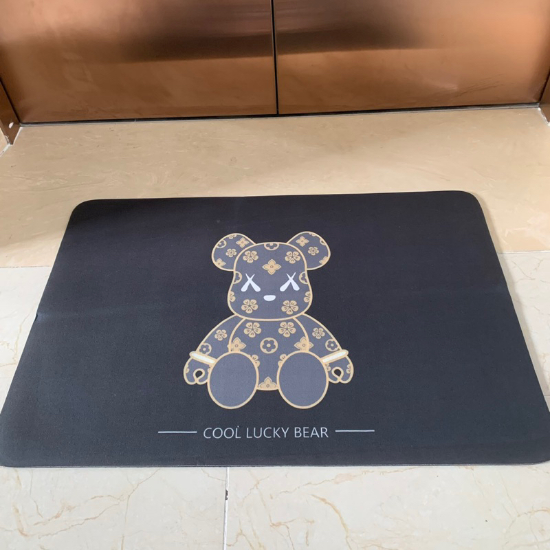 Thảm lau chân HÀNG CAO CẤP thảm chùi chân silicon siêu thấm nước hoạ tiết Thương Hiệu sang trọng - CH117