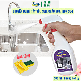 Chai xịt tẩy cặn canxi làm ố mờ vòi nước inox 304 hương hoa Ly, Faster CS Plus 500ml