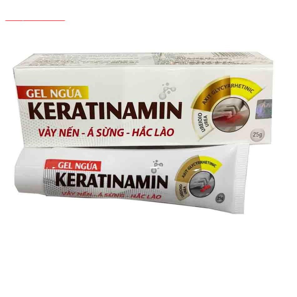 Gel Keratinamin hỗ trợ giảm ngứa giúp dưỡng da, làm ẩm mát da, ngăn ngừa tình trạng da khô nhăn - Tuýp 25g