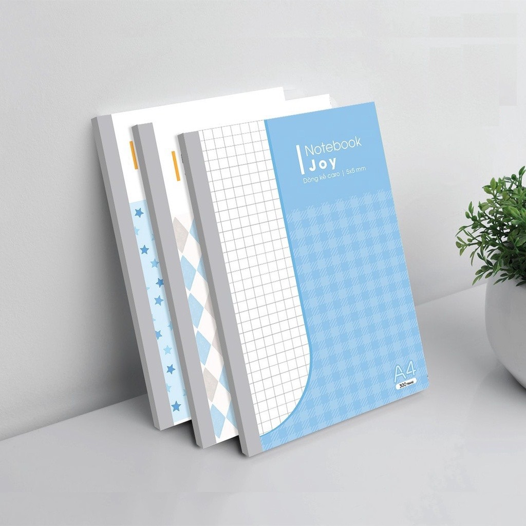 [MẪU MỚI 2023] Sổ may gáy caro bìa bồi JOY A4 Hải Tiến 200 trang 5020