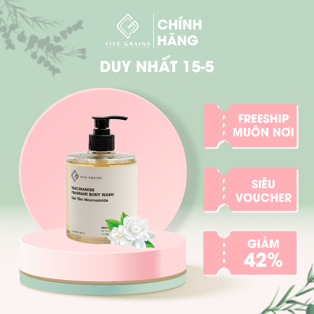 Sữa tắm dưỡng trắng Niacinamide - Unisex 500ml