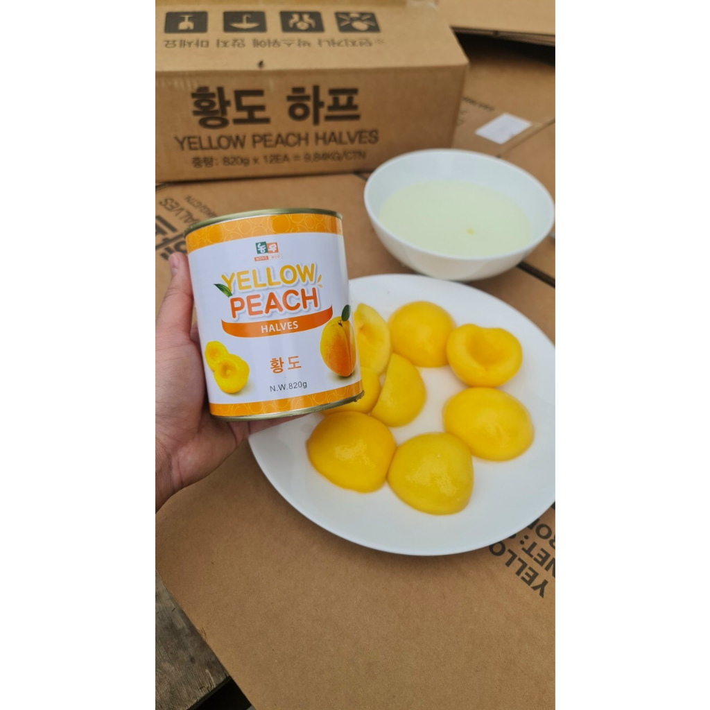 Đào Vàng Ngâm Đường Nong Woo - Hàn Quốc - 820g